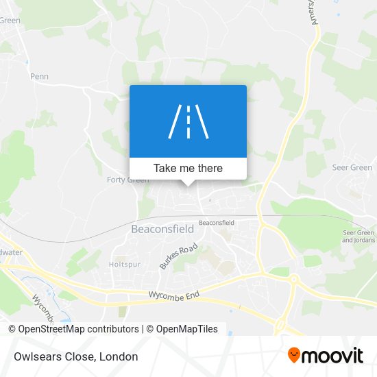Owlsears Close map