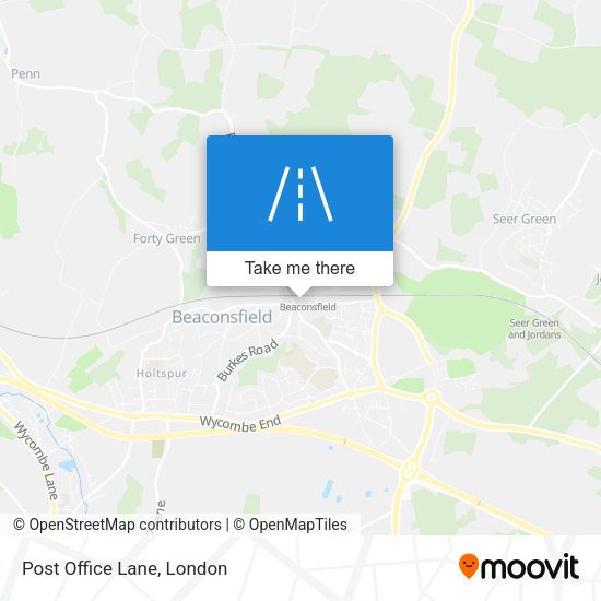 Post Office Lane map