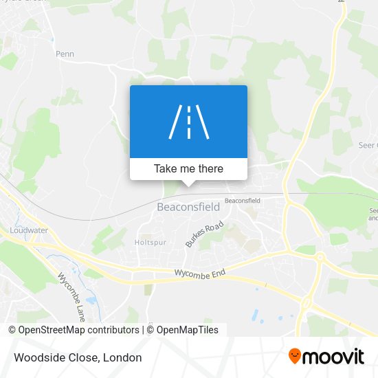 Woodside Close map