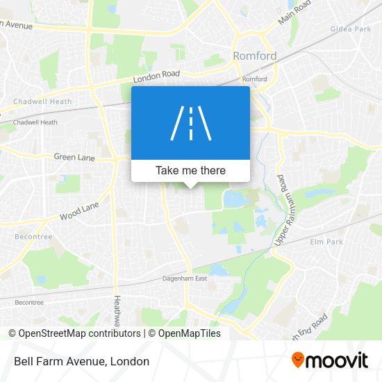 Bell Farm Avenue map
