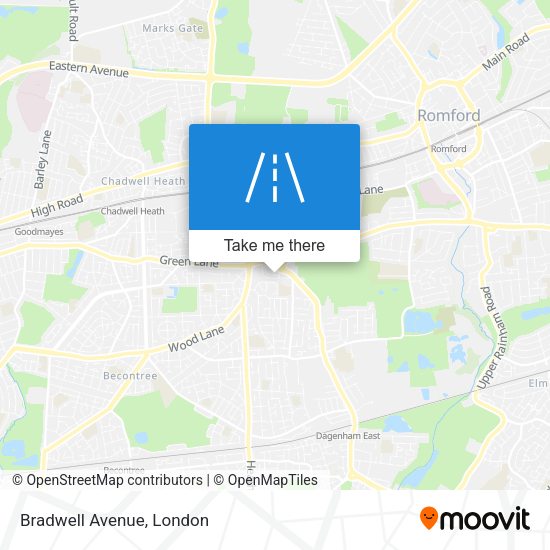Bradwell Avenue map