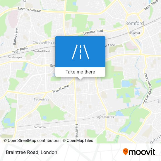 Braintree Road map