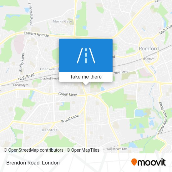 Brendon Road map