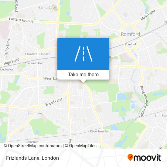 Frizlands Lane map