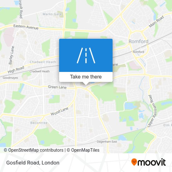 Gosfield Road map