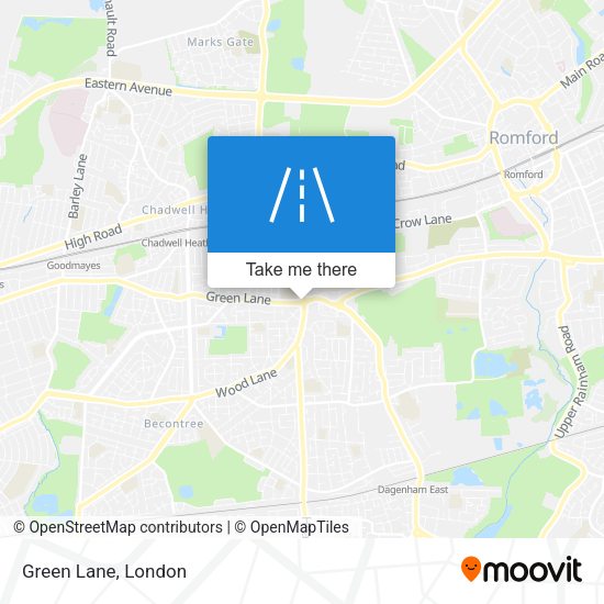 Green Lane map