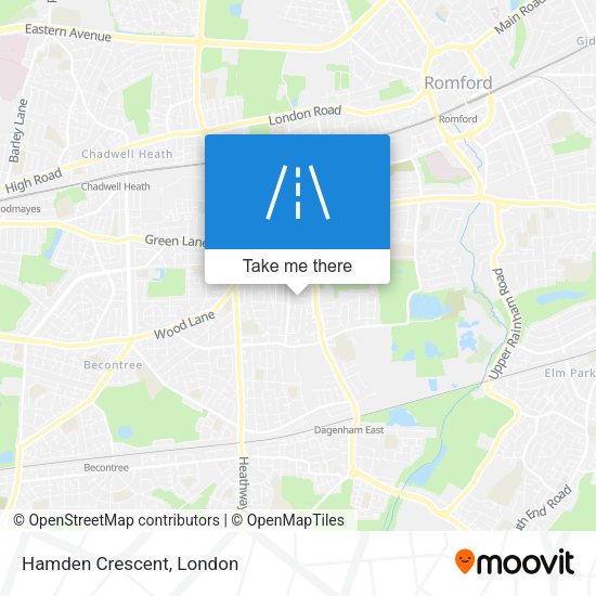 Hamden Crescent map