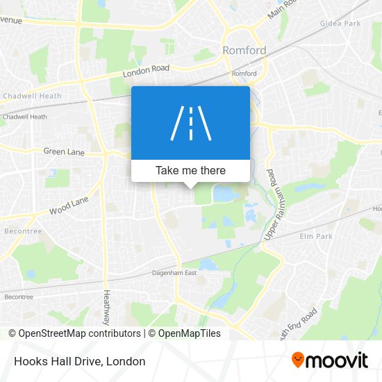 Hooks Hall Drive map