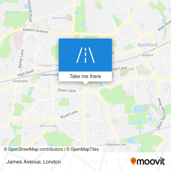 James Avenue map