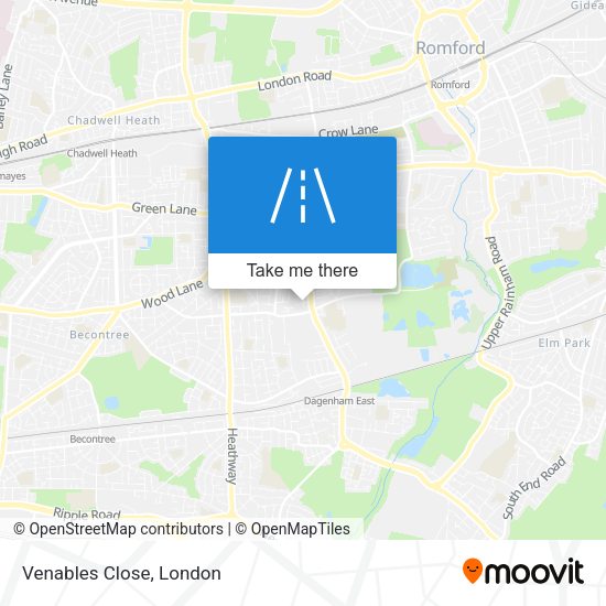Venables Close map