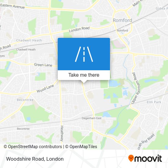 Woodshire Road map