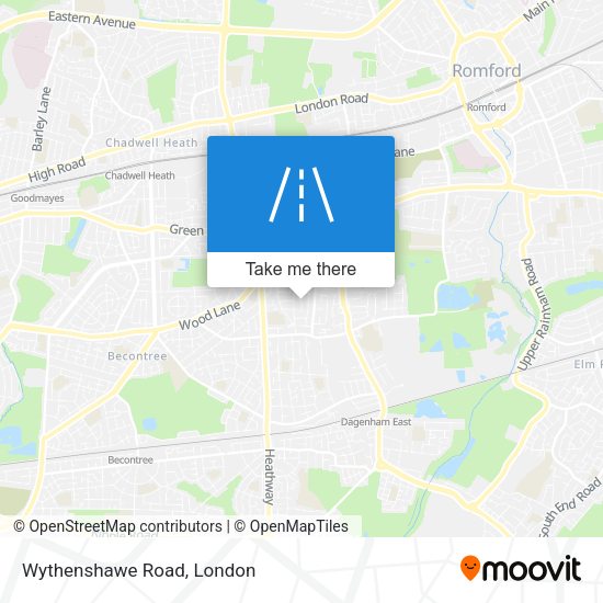 Wythenshawe Road map