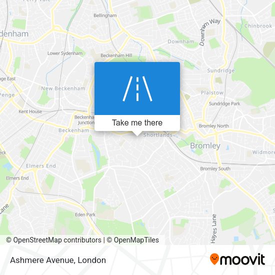 Ashmere Avenue map