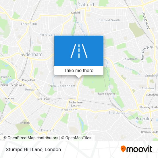 Stumps Hill Lane map