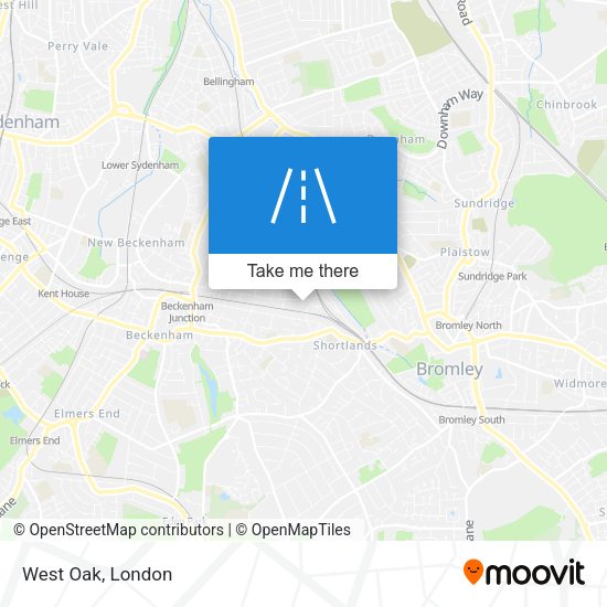 West Oak map