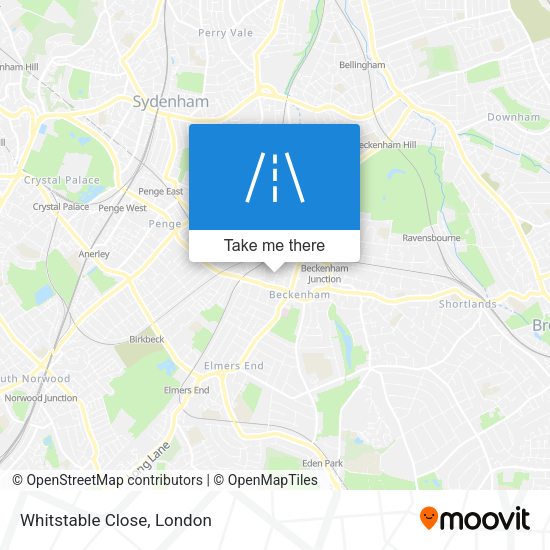 Whitstable Close map
