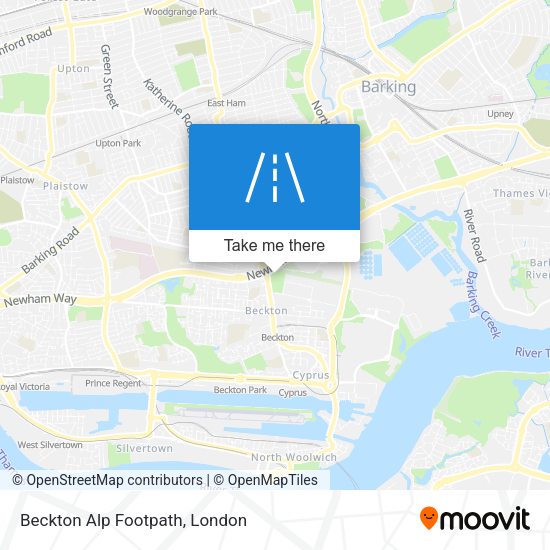 Beckton Alp Footpath map