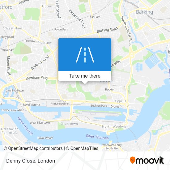 Denny Close map
