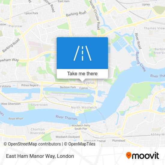 East Ham Manor Way map