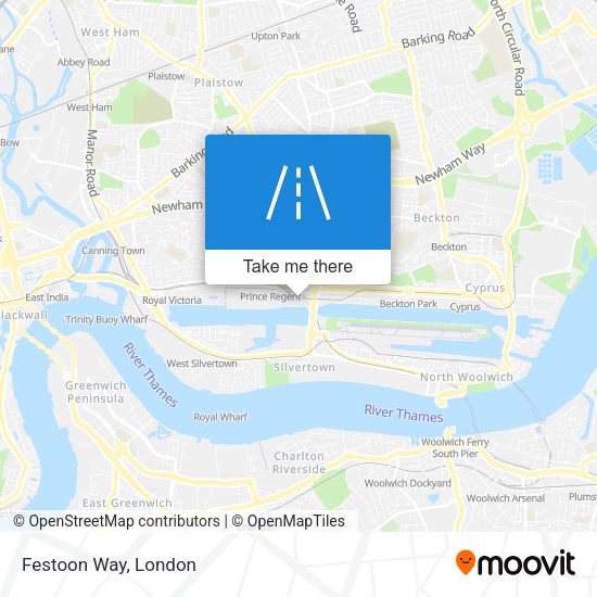 Festoon Way map