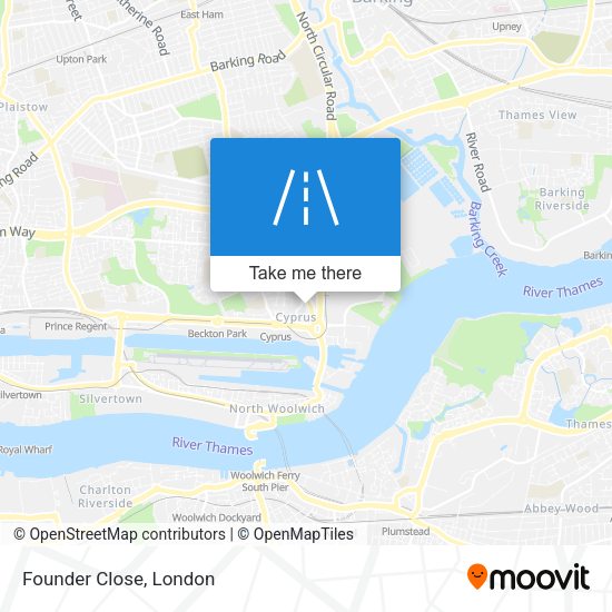 Founder Close map