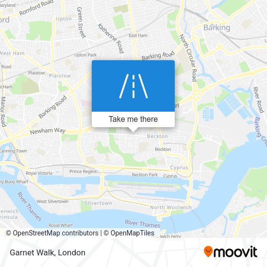 Garnet Walk map