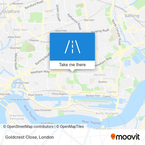 Goldcrest Close map