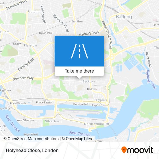 Holyhead Close map