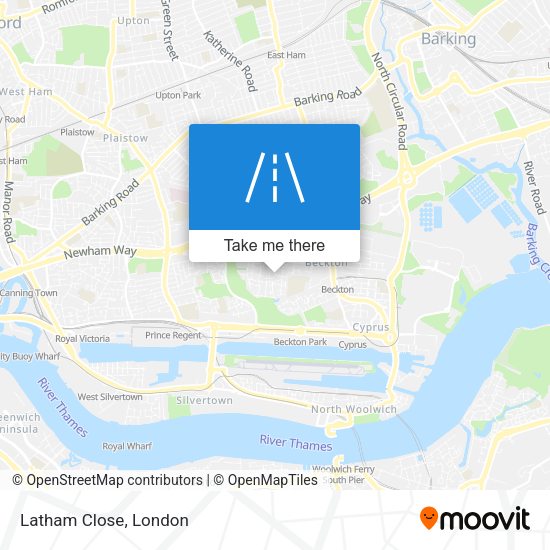 Latham Close map