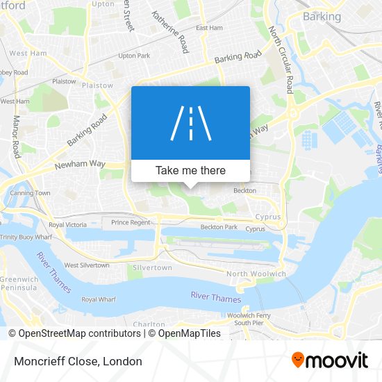 Moncrieff Close map