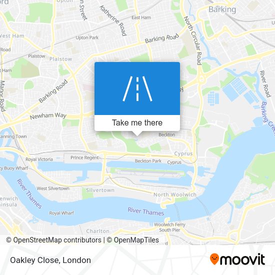 Oakley Close map