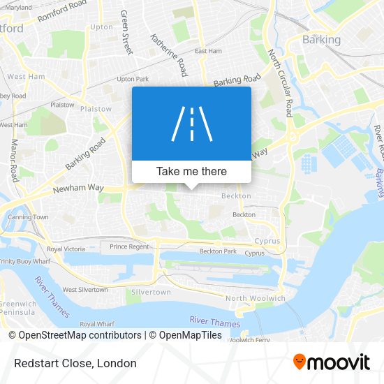 Redstart Close map