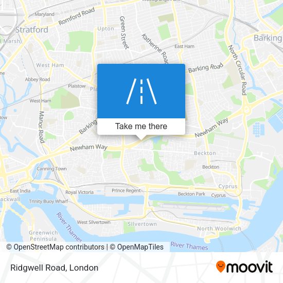 Ridgwell Road map