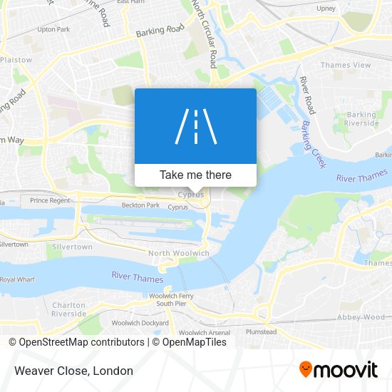 Weaver Close map