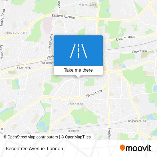 Becontree Avenue map