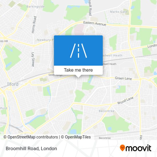 Broomhill Road map