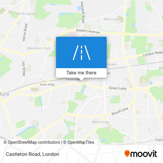 Castleton Road map