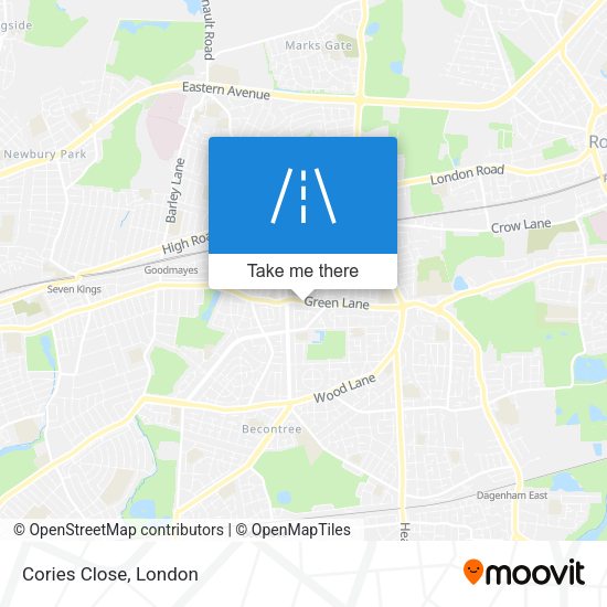 Cories Close map