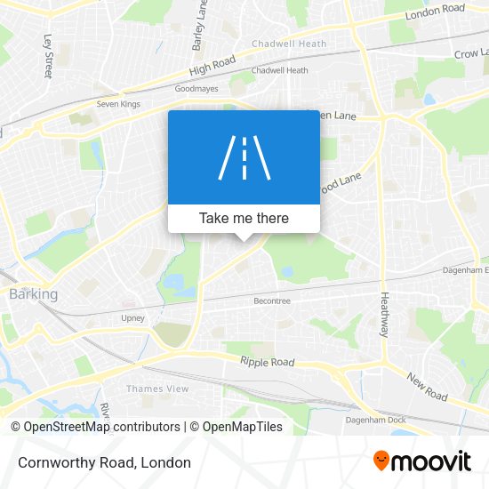 Cornworthy Road map