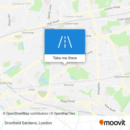 Dronfield Gardens map