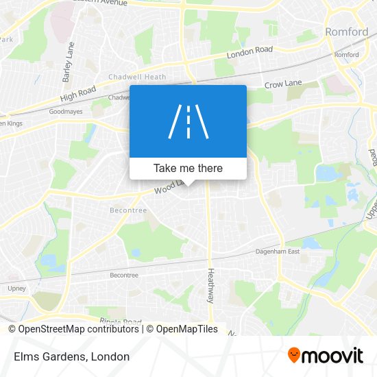 Elms Gardens map