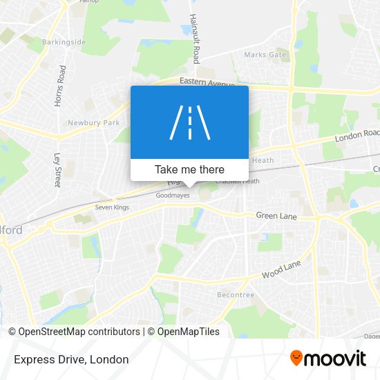 Express Drive map