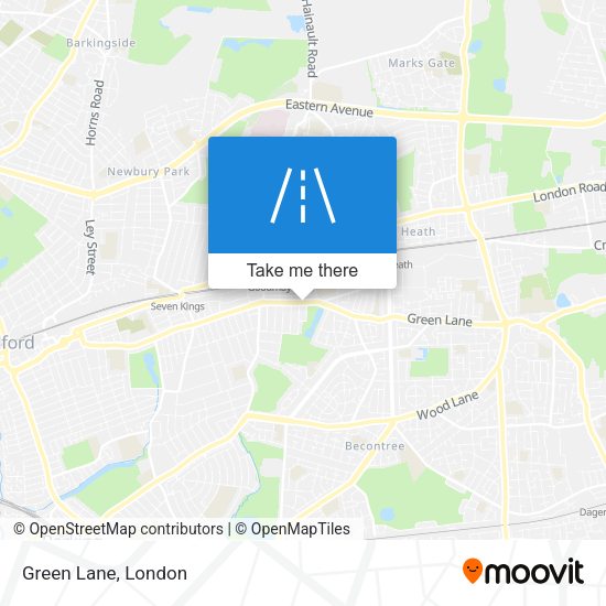 Green Lane map