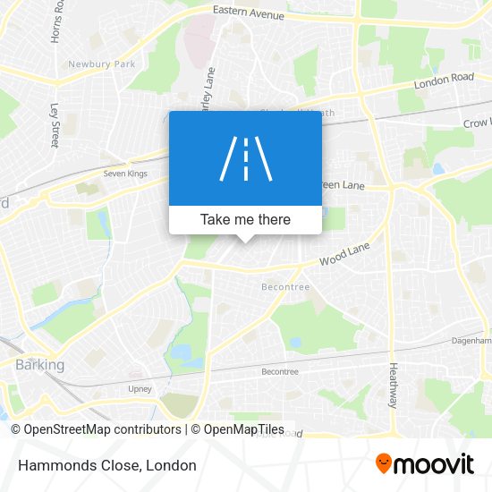 Hammonds Close map