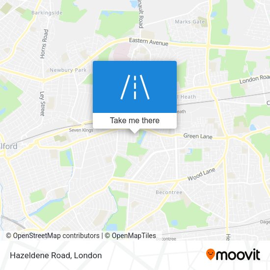 Hazeldene Road map