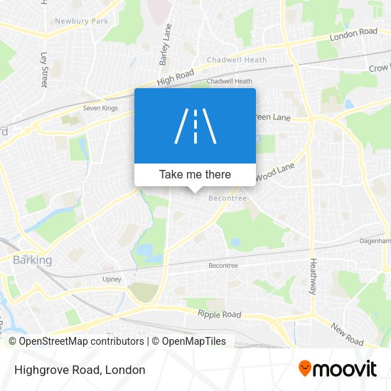 Highgrove Road map