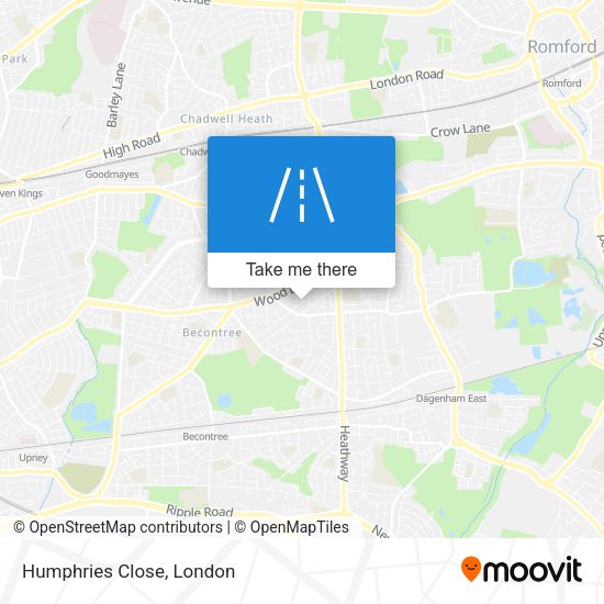 Humphries Close map