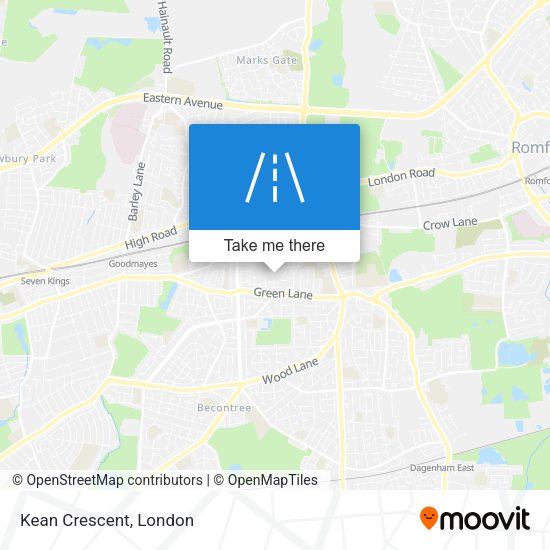 Kean Crescent map