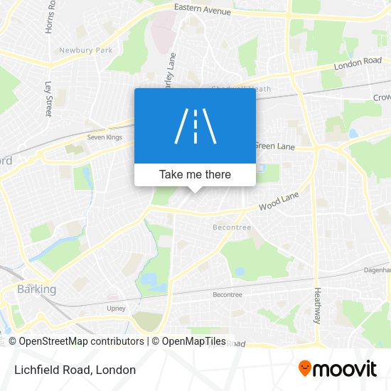 Lichfield Road map