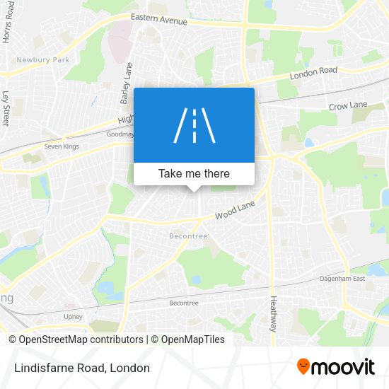 Lindisfarne Road map
